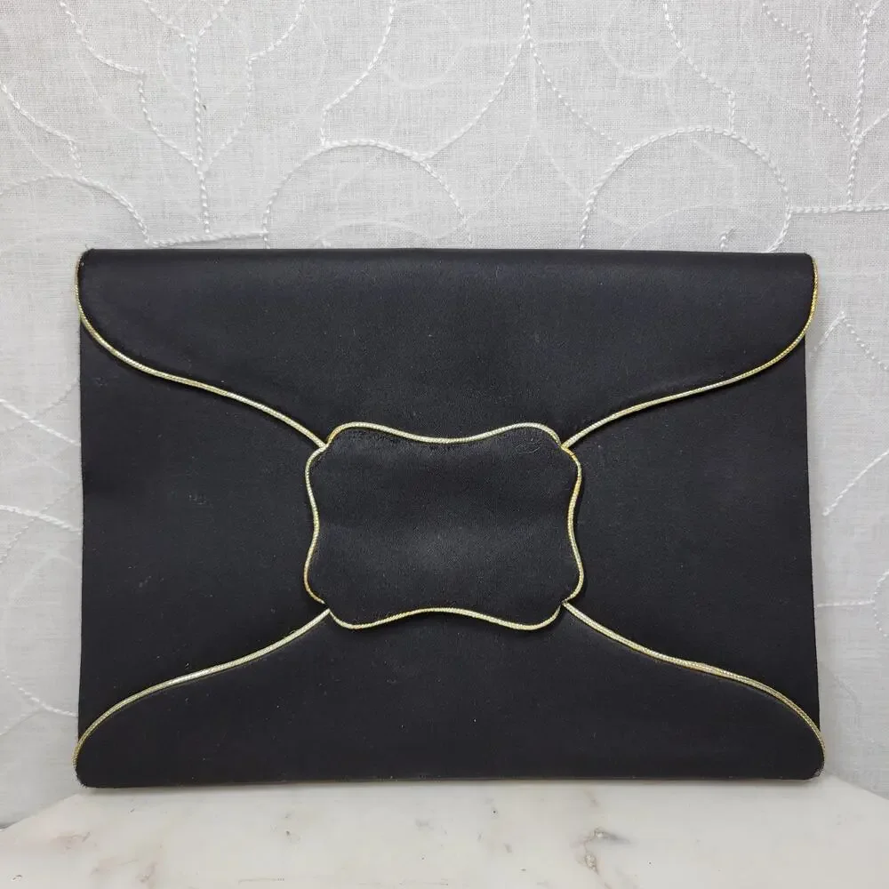 Vintage Yves Saint Laurent Silk Envelope Clutch 9